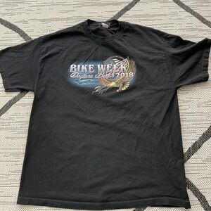 77th Daytona Beach 2018 Bike Week Black Short Sleeve Graphic Print Shirt XL 2018